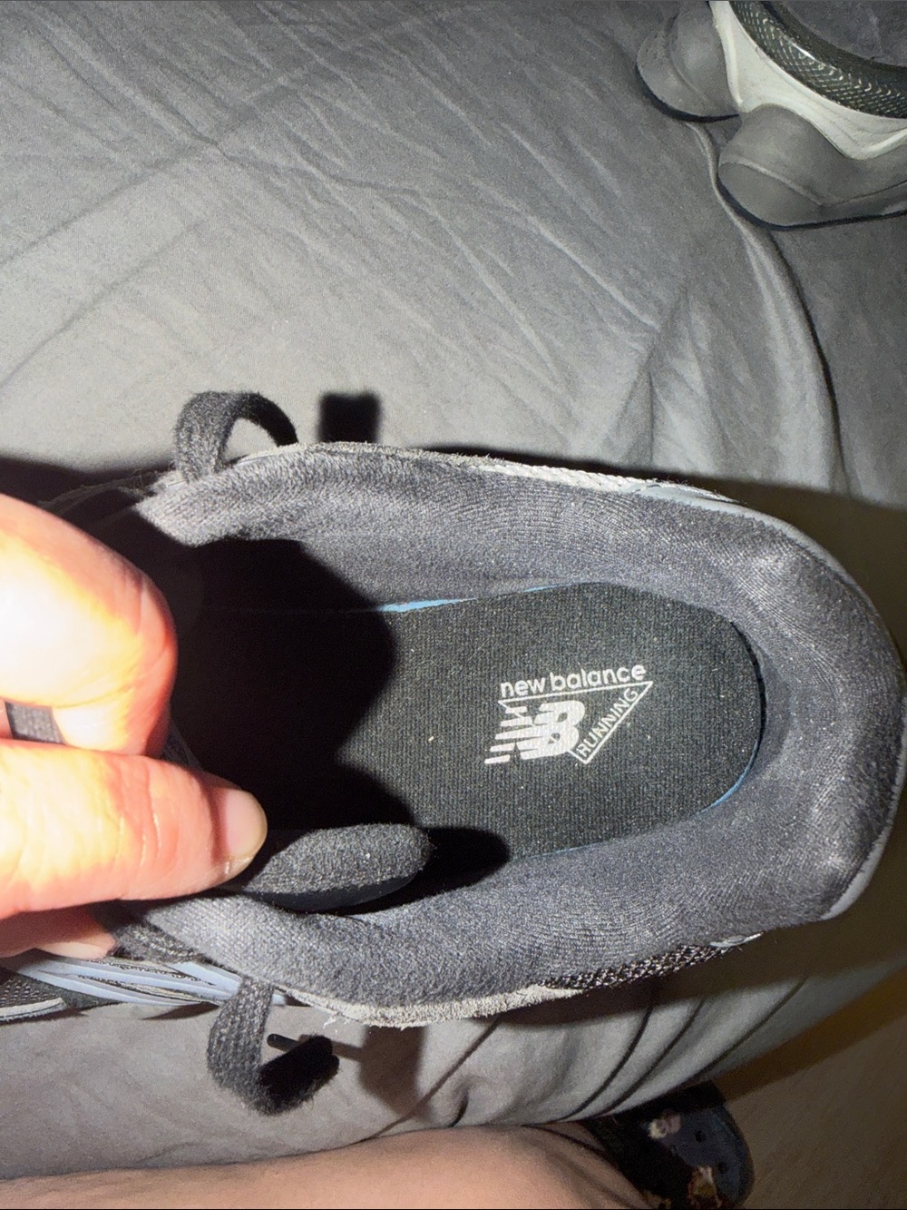 New Balance Men's Gray & Black Suede Mesh Sneaker - Picture 6 of 11
